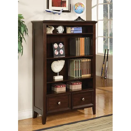 4-Shelf, 2-Drawer Bookcase